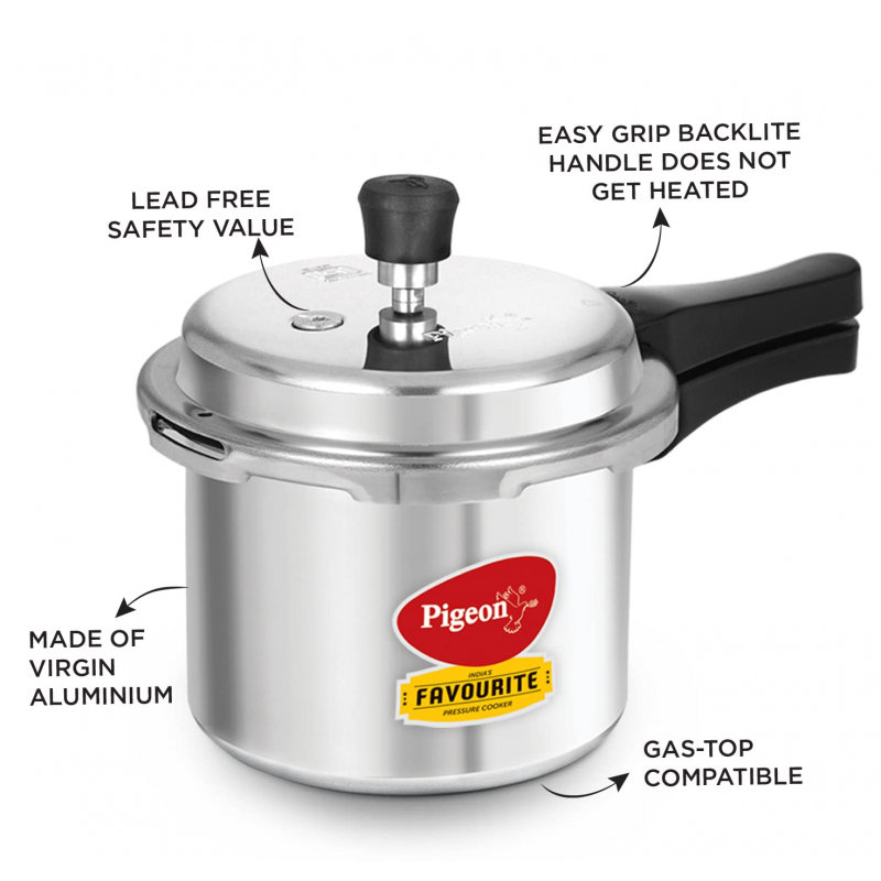 Pigeon Pressure Cooker 12L Deluxe Outer Lid Aluminium Sap 106 - Ergonomic Sturdy Handle Thermal Efficiency Special Alloy Safety Plug 5 Pigeon Pressure Cooker 12L Deluxe Outer Lid Aluminium Sap 106 - Ergonomic Sturdy Handle Thermal Efficiency Special Alloy Safety Plug