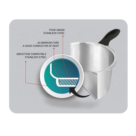 Pigeon Aluminium Pressure Cooker Set – 2L, 3L &Amp; 5L Outer Lid Durable Cookers For Fast Cooking Sap 12739 4 Pigeon Aluminium Pressure Cooker Set – 2L, 3L &Amp; 5L Outer Lid Durable Cookers For Fast Cooking Sap 12739