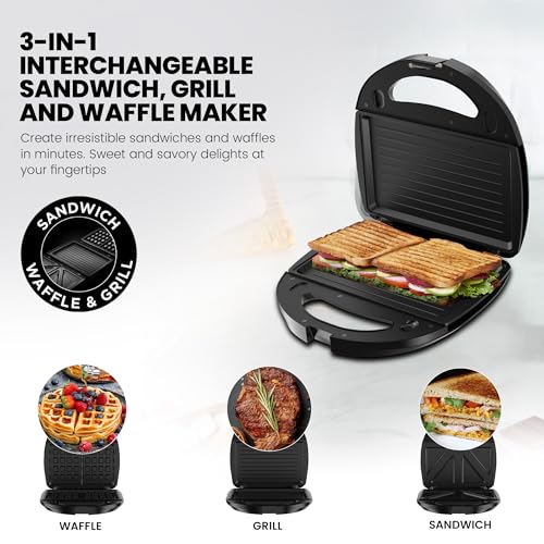 Nikai Sandwich Toaster 2 Slice 3 In 1 Waffle Grill And Sandwich 750W Ngt323D Non Stick Coating Plates Cool Touch Housing Detachable Plates With Light Indicator 3 Nikai Sandwich Toaster 2 Slice 3 In 1 Waffle Grill And Sandwich 750W Ngt323D Non Stick Coating Plates Cool Touch Housing Detachable Plates With Light Indicator