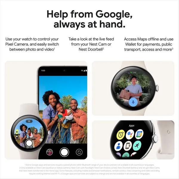 Google Pixel Watch 3 Wi-Fi 41Mm - Matte Black With Obsidian Active Band 13 Google Pixel Watch 3 Wi-Fi 41Mm - Matte Black With Obsidian Active Band