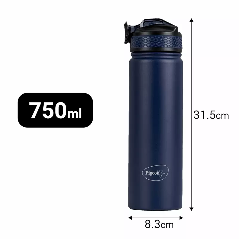 Pigeon Rush Thermos Flask 750Ml Blue – Stainless Steel Sipper With Straw, Cleaner &Amp; Extra Cap Sap 16259 8 Pigeon Rush Thermos Flask 750Ml Blue – Stainless Steel Sipper With Straw, Cleaner &Amp; Extra Cap Sap 16259