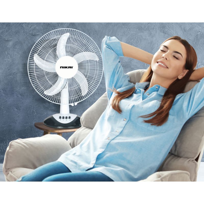 Nikai Table Fan 16&Quot; 41W High Performance Copper Motor Wide Angle Horizontal Oscillation 5 Leaf “As” Transparent Blades Ntf1638T1 3 Nikai Table Fan 16&Quot; 41W High Performance Copper Motor Wide Angle Horizontal Oscillation 5 Leaf “As” Transparent Blades Ntf1638T1