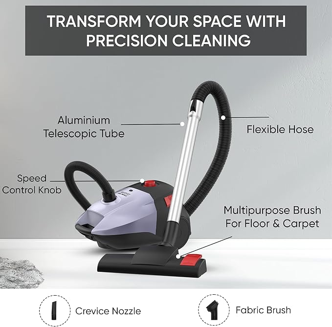 Nikai Vacuum Cleaner 3.5L Carry Handle With Cloth Bag 2000W Nvc9260A1 Metal Telescopic Tube Exhaust Filter Multipurpose Brush For Floor And Carpet High Efficiency Motor 4 Nikai Vacuum Cleaner 3.5L Carry Handle With Cloth Bag 2000W Nvc9260A1 Metal Telescopic Tube Exhaust Filter Multipurpose Brush For Floor And Carpet High Efficiency Motor