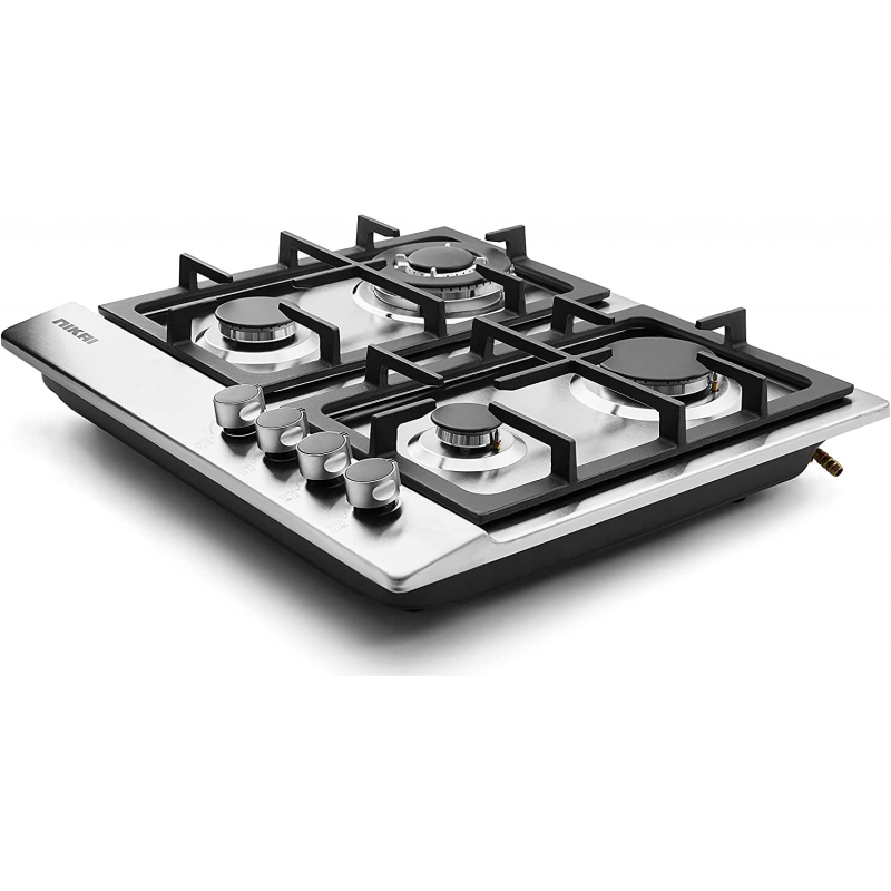 Nikai Gas Cooker 4 Burner Steel Built In Hob 50X45X25 Ngh3005N Stainless Steel Auto Pulse Ignition System Heavy Cast Iron Pan Support Straight Flame 2 Nikai Gas Cooker 4 Burner Steel Built In Hob 50X45X25 Ngh3005N Stainless Steel Auto Pulse Ignition System Heavy Cast Iron Pan Support Straight Flame