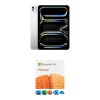 Apple 11" iPad Pro M4 Chip Kit with Microsoft 365 Personal 1-Year License Standard Glass, 256GB, Wi-Fi Only, Silver
