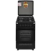 Westpoint Cooker 50x55cm, 3 Gas Burners, 1 Electric Plate with Electric Oven & Grill Black WCER5531E0N