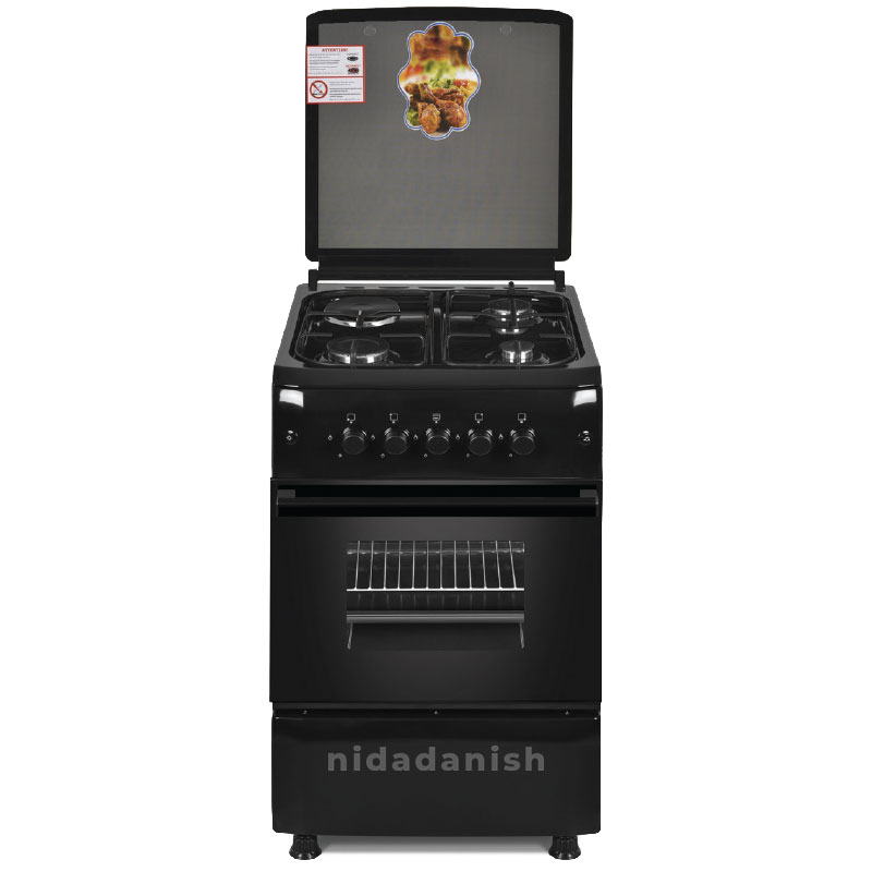 Westpoint Cooker 50X55Cm, 3 Gas Burners, 1 Electric Plate With Electric Oven &Amp; Grill Black Wcer5531E0N 1 Westpoint Cooker 50X55Cm, 3 Gas Burners, 1 Electric Plate With Electric Oven &Amp; Grill Black Wcer5531E0N