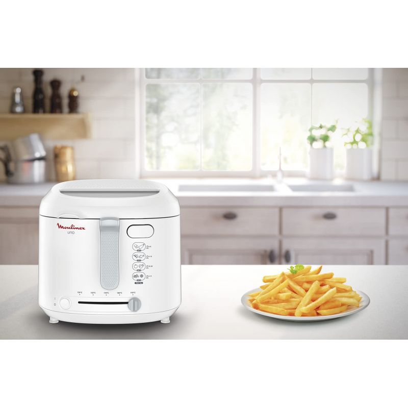 Moulinex Deep Fryer 1Kg/1.8L Capacity 1470W Adjustable Thermostat White Af203127 10 Moulinex Deep Fryer 1Kg/1.8L Capacity 1470W Adjustable Thermostat White Af203127