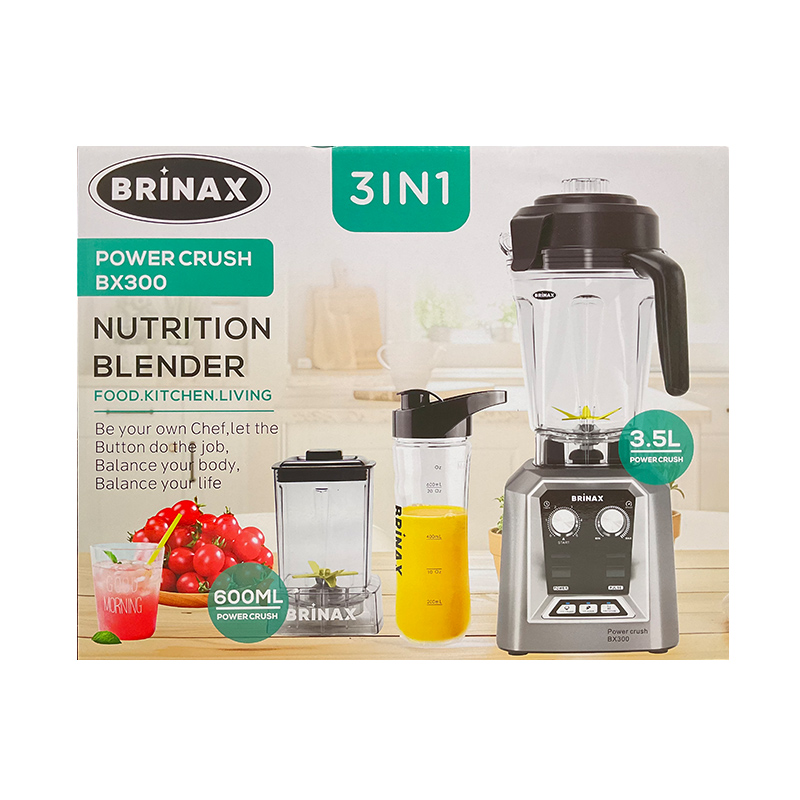 Brinax Blender 3.5L Multi-Functional Stainless Steel Blades Powerful Motor 3-In-1 1800W Bx300 2 Brinax Blender 3.5L Multi-Functional Stainless Steel Blades Powerful Motor 3-In-1 1800W Bx300