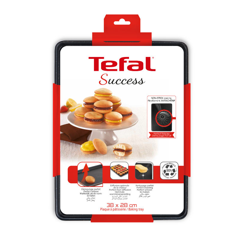 Tefal Perfect Bake Baking Tray 38X28Cm Nonstick Coating J1607002 Nonstick Coating Perfect Release Dishwasher Safe 2 Tefal Perfect Bake Baking Tray 38X28Cm Nonstick Coating J1607002 Nonstick Coating Perfect Release Dishwasher Safe