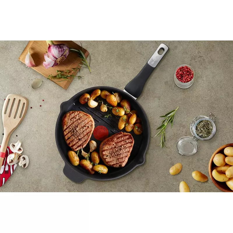Tefal Unlimited Frypan Grill 26Cm Nonstick Induction E2294074 Aluminium Material Heat Indicator Thermo Signal Titanium Coating Made In France 13 Tefal Unlimited Frypan Grill 26Cm Nonstick Induction E2294074 Aluminium Material Heat Indicator Thermo Signal Titanium Coating Made In France