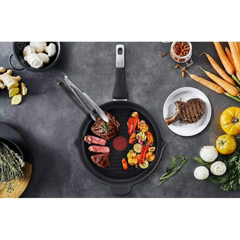 Tefal Unlimited Frypan Grill 26Cm Nonstick Induction E2294074 Aluminium Material Heat Indicator Thermo Signal Titanium Coating Made In France 14 Tefal Unlimited Frypan Grill 26Cm Nonstick Induction E2294074 Aluminium Material Heat Indicator Thermo Signal Titanium Coating Made In France
