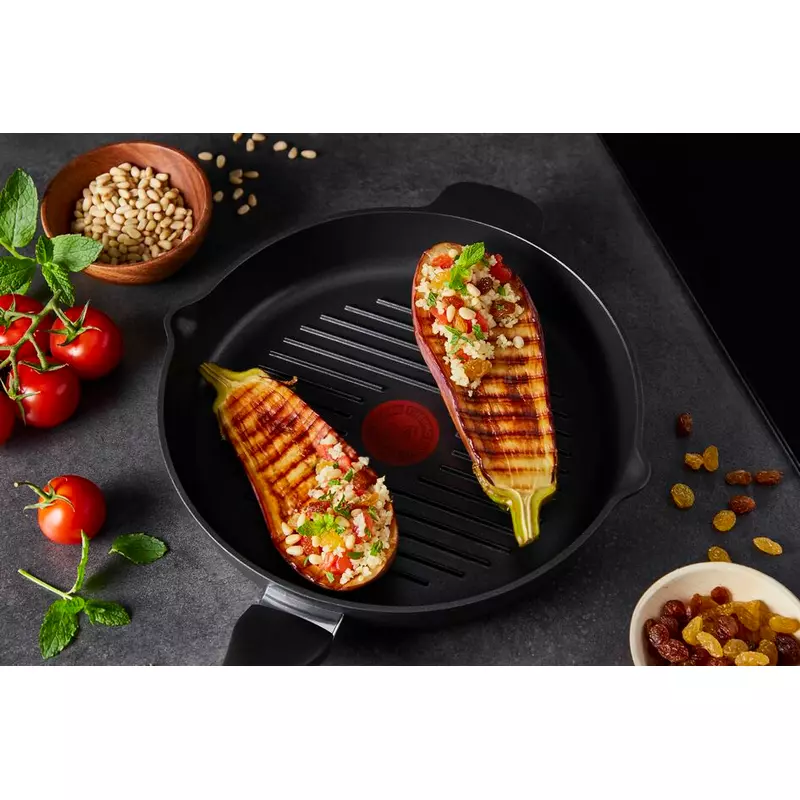 Tefal Unlimited Frypan Grill 26Cm Nonstick Induction E2294074 Aluminium Material Heat Indicator Thermo Signal Titanium Coating Made In France 7 Tefal Unlimited Frypan Grill 26Cm Nonstick Induction E2294074 Aluminium Material Heat Indicator Thermo Signal Titanium Coating Made In France