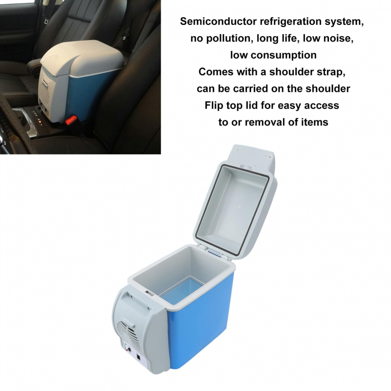 Electric Cooler And Warmer Dual Use Car Refrigerator Portable Mini Fridge 12V Dc Power Supply, 7.5 Liter / 12 Cans 9 Electric Cooler And Warmer Dual Use Car Refrigerator Portable Mini Fridge 12V Dc Power Supply, 7.5 Liter / 12 Cans