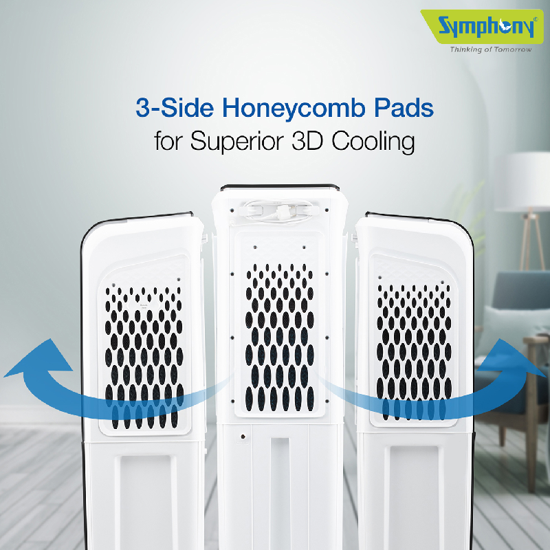 Symphony Tower Air Cooler 40L With Magnetic Full Function Remote Diet 3D 40I 10 Symphony Tower Air Cooler 40L With Magnetic Full Function Remote Diet 3D 40I