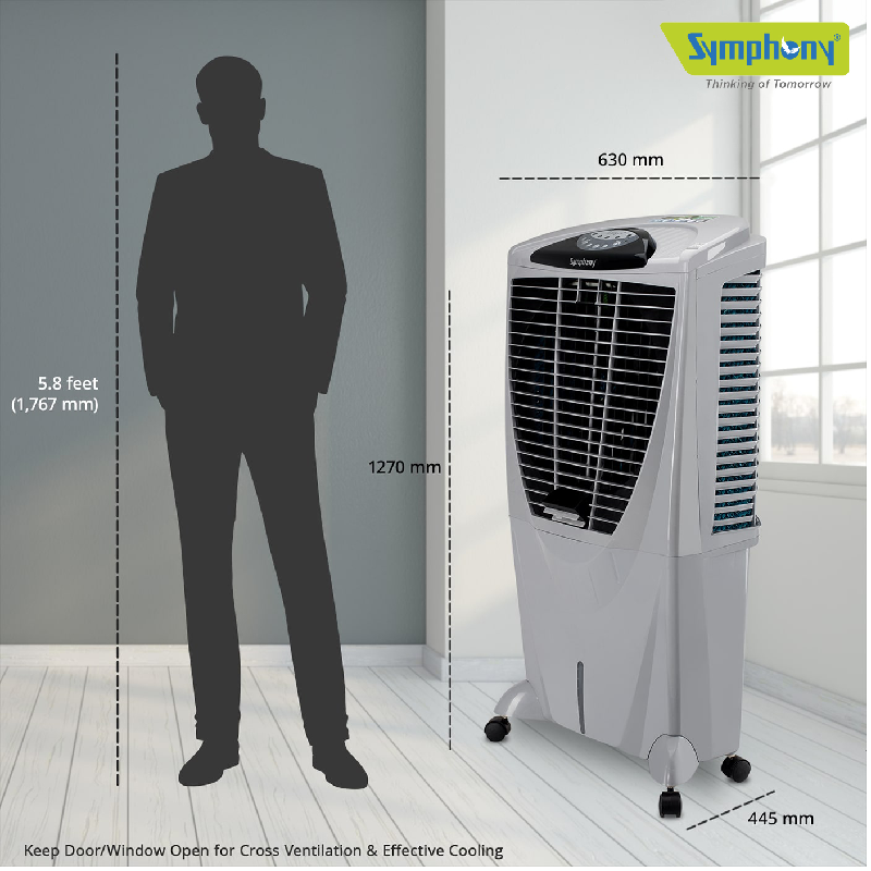 Symphony Desert Air Cooler 80L With Powerful Fan, Honeycomb Pads, I-Pure Technology Winter 80Xl 6 Symphony Desert Air Cooler 80L With Powerful Fan, Honeycomb Pads, I-Pure Technology Winter 80Xl