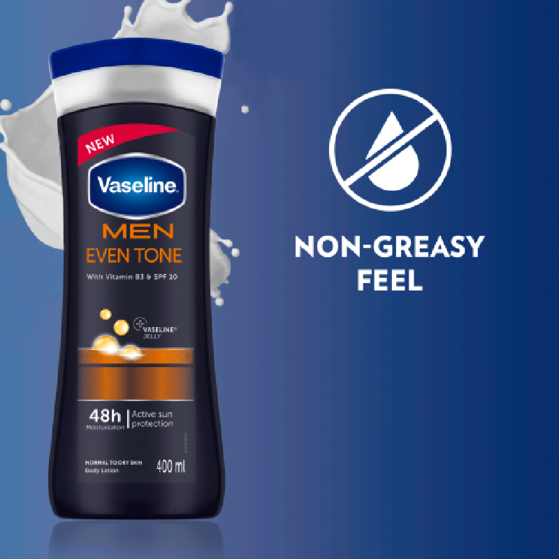 Vaseline Men Spf10 Body Lotion Even Tone 400Ml (Pack Of 3Pcs) 3 Vaseline Men Spf10 Body Lotion Even Tone 400Ml (Pack Of 3Pcs)
