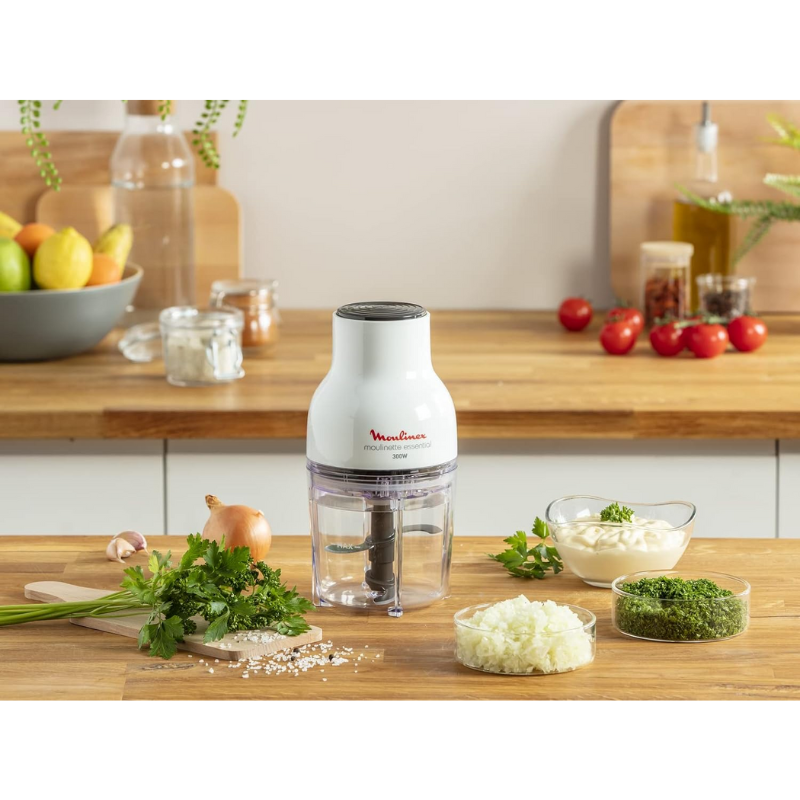 Moulinex Moulinette Essential Chopper 300W, 400Ml Bowl With 4 Blades For Effortless Mincing, Chopping And Mixing Dj520127 6 Moulinex Moulinette Essential Chopper 300W, 400Ml Bowl With 4 Blades For Effortless Mincing, Chopping And Mixing Dj520127