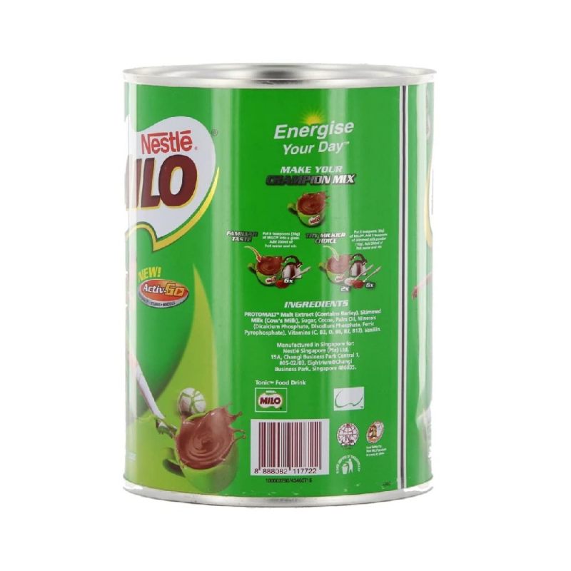 Nestle Milo Chocolate Malt Drink Powder, Active-Go Chocolate, Low Gi, Source Of Protein, 8 Vitamins &Amp; Minerals, 400G Tin 3 Nestle Milo Chocolate Malt Drink Powder, Active-Go Chocolate, Low Gi, Source Of Protein, 8 Vitamins &Amp; Minerals, 400G Tin - Set Of 3 Pcs