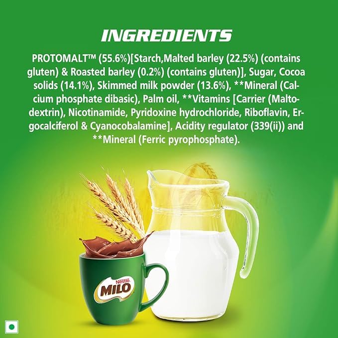 Nestle Milo Chocolate Milk Powder Active-Go, Low Gi, Source Of Protein, 8 Vitamins &Amp; Minerals, 100G Tin 2 Nestle Milo Chocolate Milk Powder Active-Go, Low Gi, Source Of Protein, 8 Vitamins &Amp; Minerals, 100G Tin - Set Of 3 Pcs