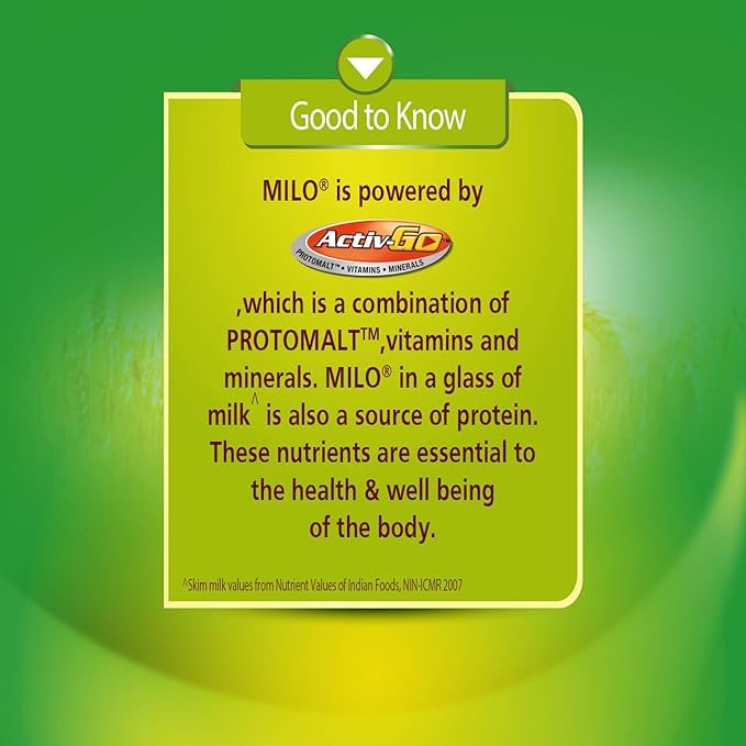 Nestle Milo Chocolate Milk Powder Active-Go, Low Gi, Source Of Protein, 8 Vitamins &Amp; Minerals, 100G Tin 3 Nestle Milo Chocolate Milk Powder Active-Go, Low Gi, Source Of Protein, 8 Vitamins &Amp; Minerals, 100G Tin - Set Of 3 Pcs
