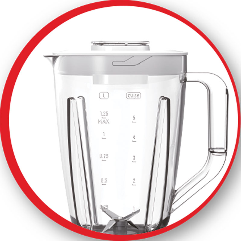 Moulinex Blender 2L Plastic Jug With Mini Chopper Blend Force 600W Lm422127 - 2 Plastic Jars Removable Blades Smart Lock Technology 2 Speeds With Pulse 9 Moulinex Blender 2L Plastic Jug With Mini Chopper Blend Force 600W Lm422127 - 2 Plastic Jars Removable Blades Smart Lock Technology 2 Speeds With Pulse