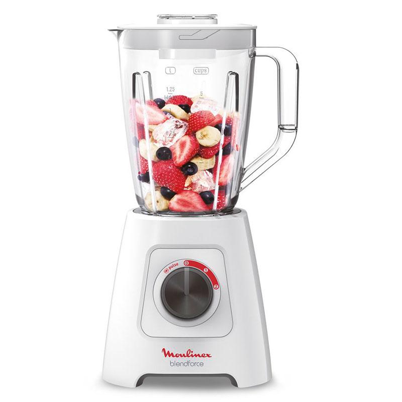 Moulinex Blender 2L Plastic Jug With Mini Chopper Blend Force 600W Lm422127 - 2 Plastic Jars Removable Blades Smart Lock Technology 2 Speeds With Pulse 1 Moulinex Blender 2L Plastic Jug With Mini Chopper Blend Force 600W Lm422127 - 2 Plastic Jars Removable Blades Smart Lock Technology 2 Speeds With Pulse
