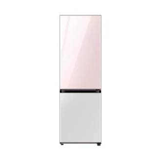 Samsung Refrigerator Glam 339L with Digital Inverter , Flat Design, Bottom Freezer, Bespoke, Metal Cooling, Reversible Door, DIT, LED Lighting Pink and White RB33T307058