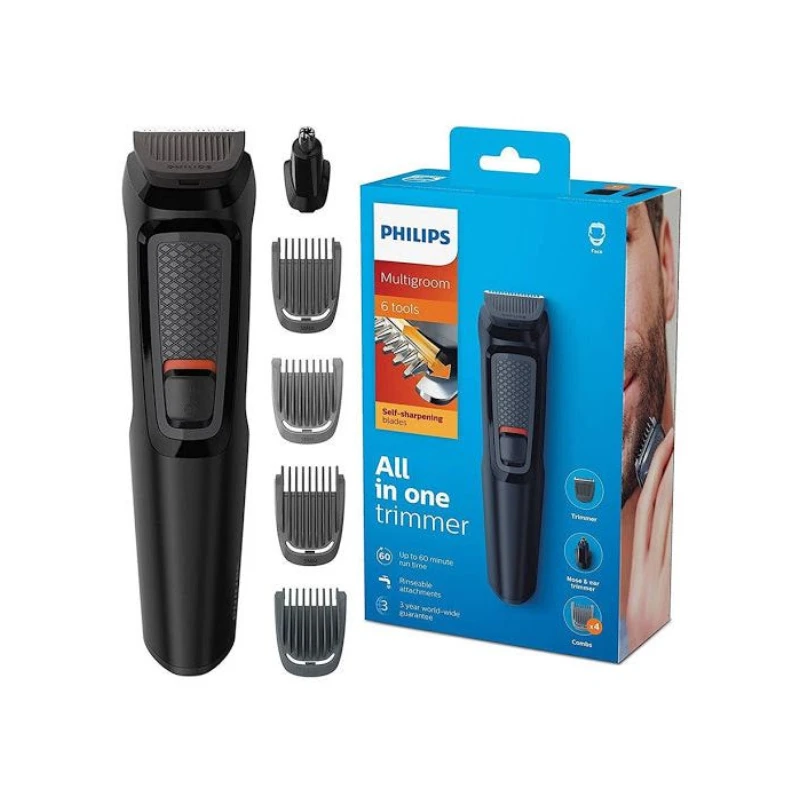 Philips Face Trimmer 6In1 Multigroom Series 3000, Rechargeable, Precise Beard Styler, Dualcut Precision Trimmer, Nasal Hair Trimmer, Detail Shaver Attachment, Fully Washable Mg3710 5 Philips Face Trimmer 6In1 Multigroom Series 3000, Rechargeable, Precise Beard Styler, Dualcut Precision Trimmer, Nasal Hair Trimmer, Detail Shaver Attachment, Fully Washable Mg3710