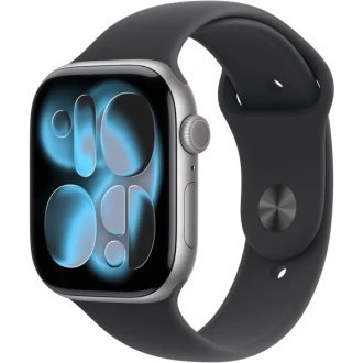 Apple Watch Series 11 46mm Space Grey Aluminium Case GPS Sport Band