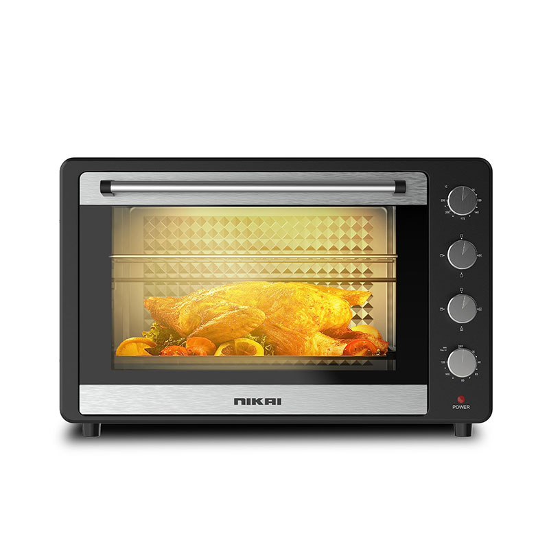 Nikai Oven Electric 75L With Rosting Function 4 Knobs Control 2200W Nt75Rcz 120 Mins Timer Convection Function Single Inner Light Glass Panel 1 Nikai Oven Electric 75L With Rosting Function 4 Knobs Control 2200W Nt75Rcz 120 Mins Timer Convection Function Single Inner Light Glass Panel