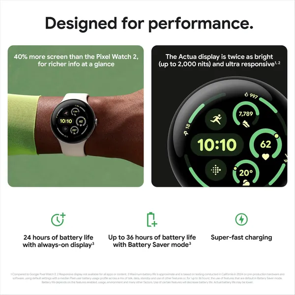 Google Pixel Watch 3 Wi-Fi 41Mm - Matte Black With Obsidian Active Band 9 Google Pixel Watch 3 Wi-Fi 41Mm - Matte Black With Obsidian Active Band