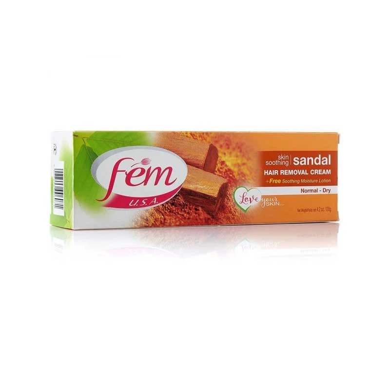 Dabur Fem Hair Removal Cream,For Normal And Dry Skin, Skin Rejuvenating, 120G Sandal Wood 1 Dabur Fem Hair Removal Cream,For Normal And Dry Skin, Skin Rejuvenating, 120G Sandal Wood - Set Of 3 Pcs