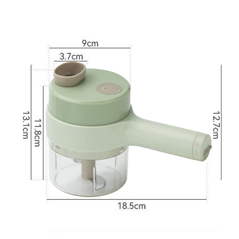 Handheld Mini Electric Food Chopper 4In1 Vegetable Cutter, Chopper, Food Slicer 11 Handheld Mini Electric Food Chopper 4In1 Vegetable Cutter, Chopper, Food Slicer