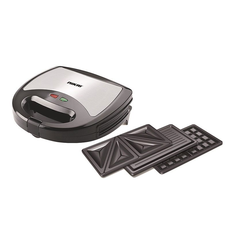 Nikai Sandwich Toaster 2 Slice 3 In 1 Waffle Grill And Sandwich 750W Ngt323D Non Stick Coating Plates Cool Touch Housing Detachable Plates With Light Indicator 1 Nikai Sandwich Toaster 2 Slice 3 In 1 Waffle Grill And Sandwich 750W Ngt323D Non Stick Coating Plates Cool Touch Housing Detachable Plates With Light Indicator