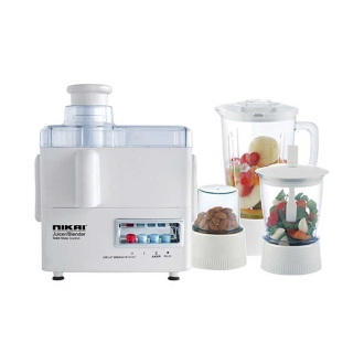 Nikai Juicer Extractor 1.6L 4 in 1 Juicer Blender Meat Chopper and Grinder 300W NFP1724N 2 Speed With Pulse Function Powerful Motor With Thermostat Stainless Steel Blades