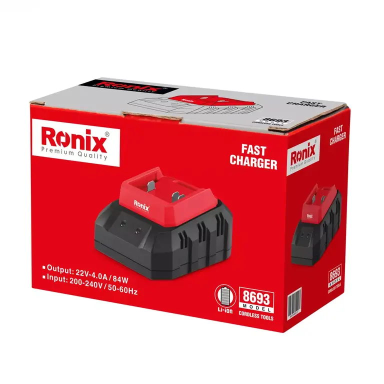 Ronix Charger Rechargeable Lithium Replacement Cordless Power Tools Series Quick Charger, 22V 4.0A 8693 6 Ronix Charger Rechargeable Lithium Replacement Cordless Power Tools Series Quick Charger, 22V 4.0A 8693