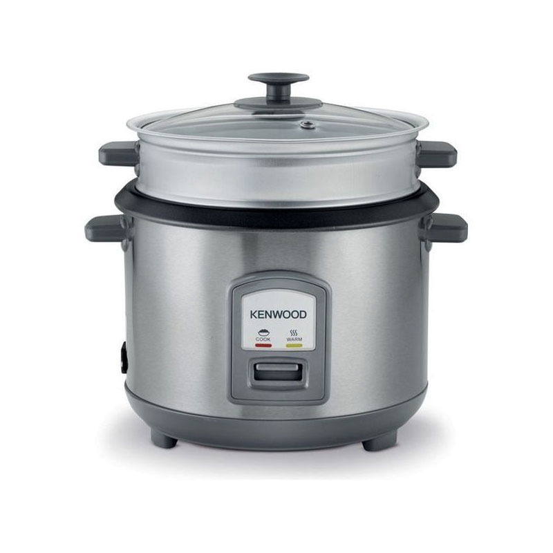 Kenwood Rice Cooker 2.8L Keep Warm Function Teflon Coated Pot 1000W Rcm71.000Ss - Glass Lid Non Stick Stainless Steel Removable Cooking With Steam Basket Pot Indicator Lights 1 Kenwood Rice Cooker 2.8L Keep Warm Function Teflon Coated Pot 1000W Rcm71.000Ss - Glass Lid Non Stick Stainless Steel Removable Cooking With Steam Basket Pot Indicator Lights