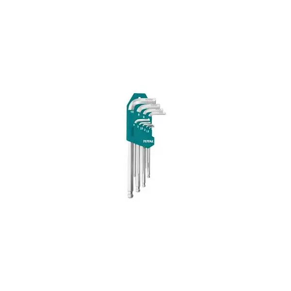 Total Allen Key Hex, Ball Point 9Pcs Set With Extra Long Arm Tht106292 1 Total Allen Key Hex, Ball Point 9Pcs Set With Extra Long Arm Tht106292