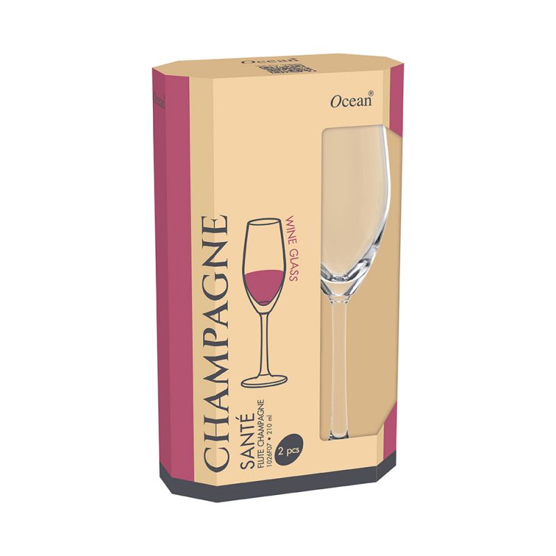 Ocean Wine Glass 2Pcs Sante Flute Champagne 210Ml Fine Rim 3026F0702G0003 6 Ocean Wine Glass 2Pcs Sante Flute Champagne 210Ml Fine Rim 3026F0702G0003