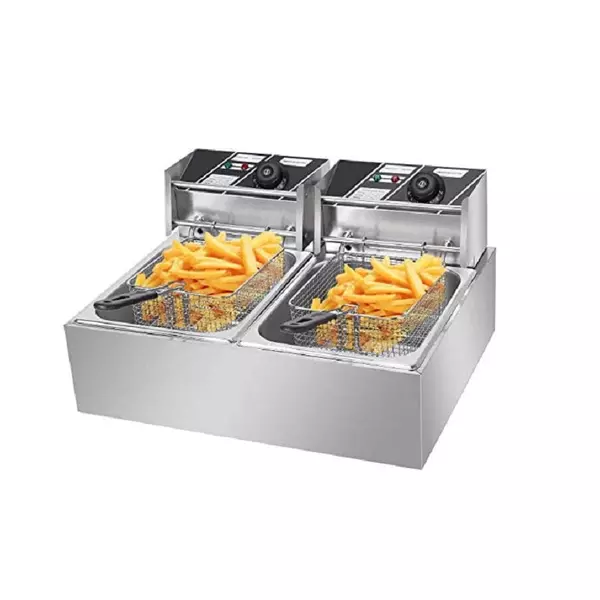 Generic Commercial Electric Double Deep Fryer 28L 1 Generic Commercial Electric Double Deep Fryer 28L