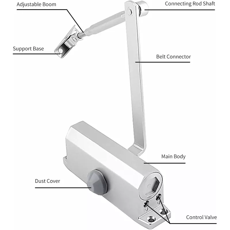 Generic Adjustable Overhead Fire Rated Door Closer - 45-75 Kg Capacity, Easy Installation, Durable Aluminum Alloy For Commercial/Domestic Use. 6 Generic Adjustable Overhead Fire Rated Door Closer - 45-75 Kg Capacity, Easy Installation, Durable Aluminum Alloy For Commercial/Domestic Use.