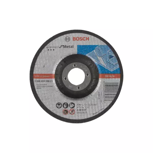 Bosch Cutting Disc 125 X 22.23 X 2.5Mm For Metal 2608603160 1 Bosch Cutting Disc 125 X 22.23 X 2.5Mm For Metal 2608603160