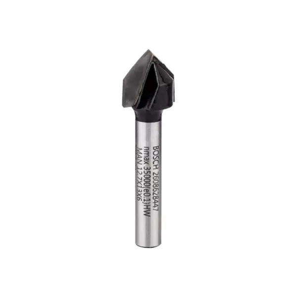 Bosch V-Grovee Bit 6Mm, 12.7 X 12.4 X 45Mm 2608628447 1 Bosch V-Grovee Bit 6Mm, 12.7 X 12.4 X 45Mm 2608628447