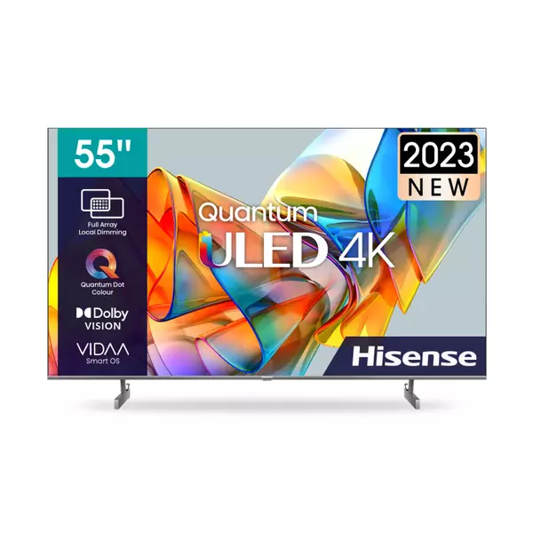 Hisense 55&Quot; Smart Uhd 4K Quantum Uled Tv With Dolby Vision Atmos, Hdr 10+, Quantum Dot Color, Hi-View Engine, Ai Sports Mode, Vidaa Voice, Dolby Audio Sound 55U6K