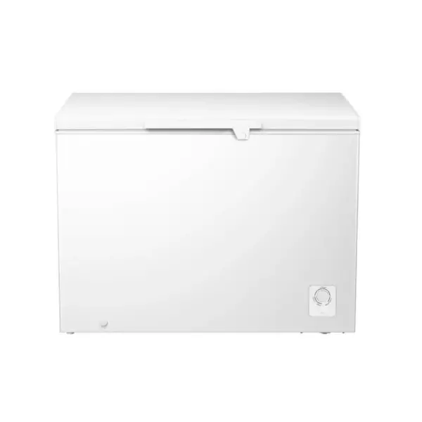 Hisense Chest Freezer 297L Multimode Function, Energy Saving, Spring-Load Hinges, Defrost Drain, Handle, Aluminum, Super Freezer, Lock, White H390Cf 1 Hisense Chest Freezer 297L Multimode Function, Energy Saving, Spring-Load Hinges, Defrost Drain, Handle, Aluminum, Super Freezer, Lock, White H390Cf