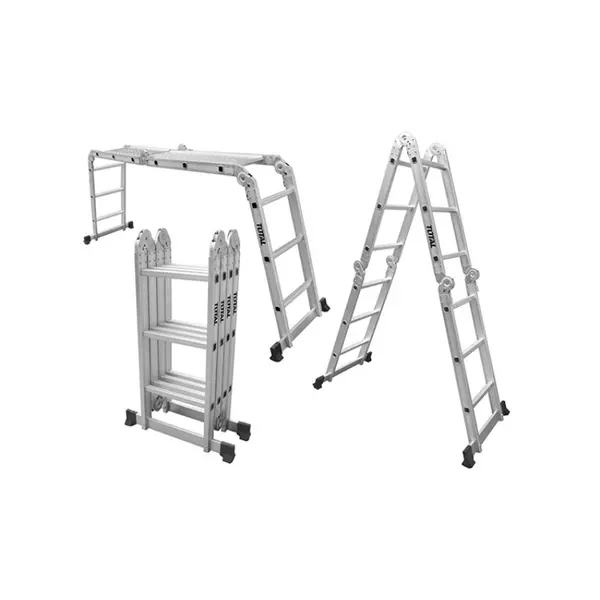 Total Multipurpose Aluminium Ladder 4X4 Steps Thlad04441 1 Total Multipurpose Aluminium Ladder 4X4 Steps Thlad04441