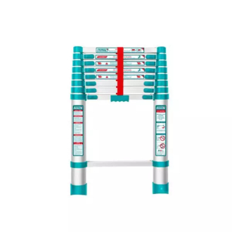 Total Telescopic Ladder with 8 Steps, Aluminium Body, Easy Carry THLAD08081