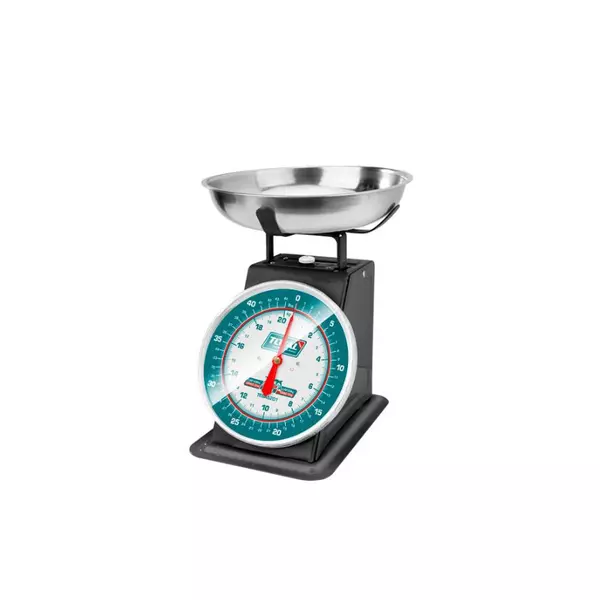 Total Analogue Spring Scale For Kitchen Max Weight 20Kg With Stainless Steel Bowl 255Mm, 50G Graduation Tesa5201 1 Total Analogue Spring Scale For Kitchen Max Weight 20Kg With Stainless Steel Bowl 255Mm, 50G Graduation Tesa5201