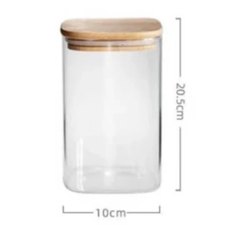 Generic Glass Jar Square With Wooden Lid 10X20Cm – Elegant Storage Container For Kitchen &Amp; Home S1020(1-34) 2 Generic Glass Jar Square With Wooden Lid 10X20Cm – Elegant Storage Container For Kitchen &Amp; Home S1020(1-34)